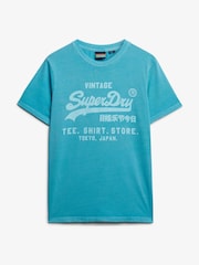 Superdry Blue Vintage Logo Neon Relaxed T-Shirt - Image 5 of 6