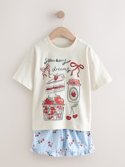 Blue/Red Strawberry Print - حزمة من 2 بيجامة قصيرة (3-16 سنة) - Image 2 of 6