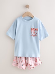 Blue/Red Strawberry Print - حزمة من 2 بيجامة قصيرة (3-16 سنة) - Image 4 of 6