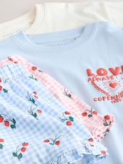 Blue/Red Strawberry Print - حزمة من 2 بيجامة قصيرة (3-16 سنة) - Image 6 of 6