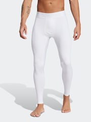 adidas White Techfit Long  Men Leggings - Image 1 of 5