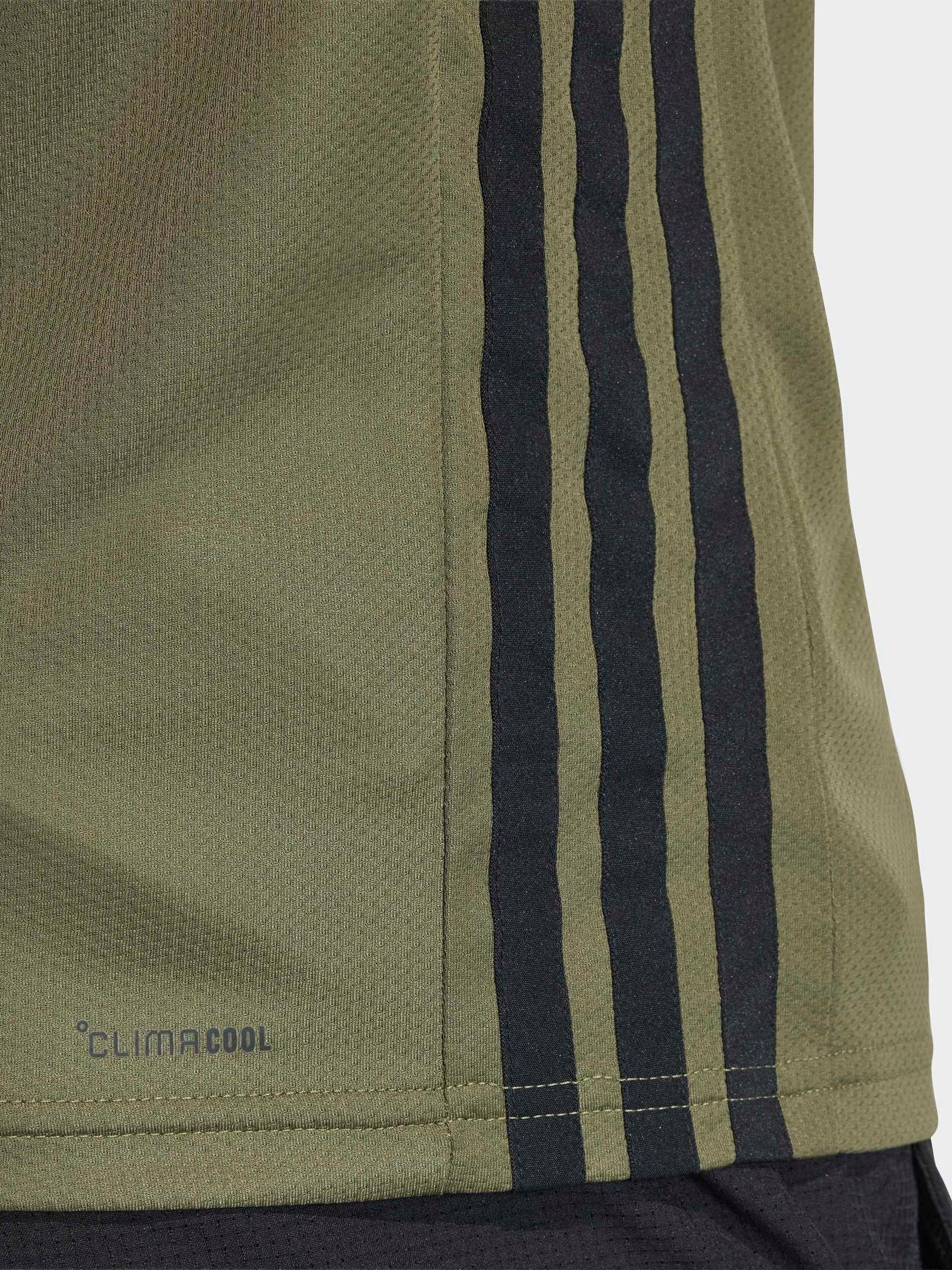 Buy adidas Olive Green 3 Stripe Training T-Shirt from Next USA