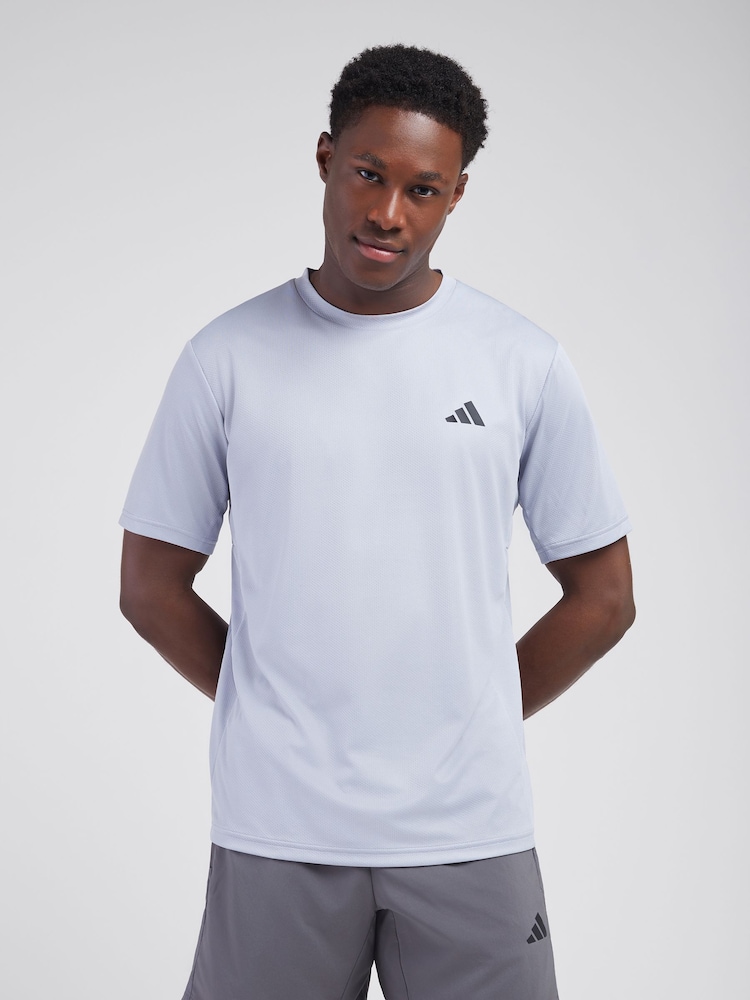 adidas Light Grey Workout Essentials Base T-Shirt - Image 1 of 4