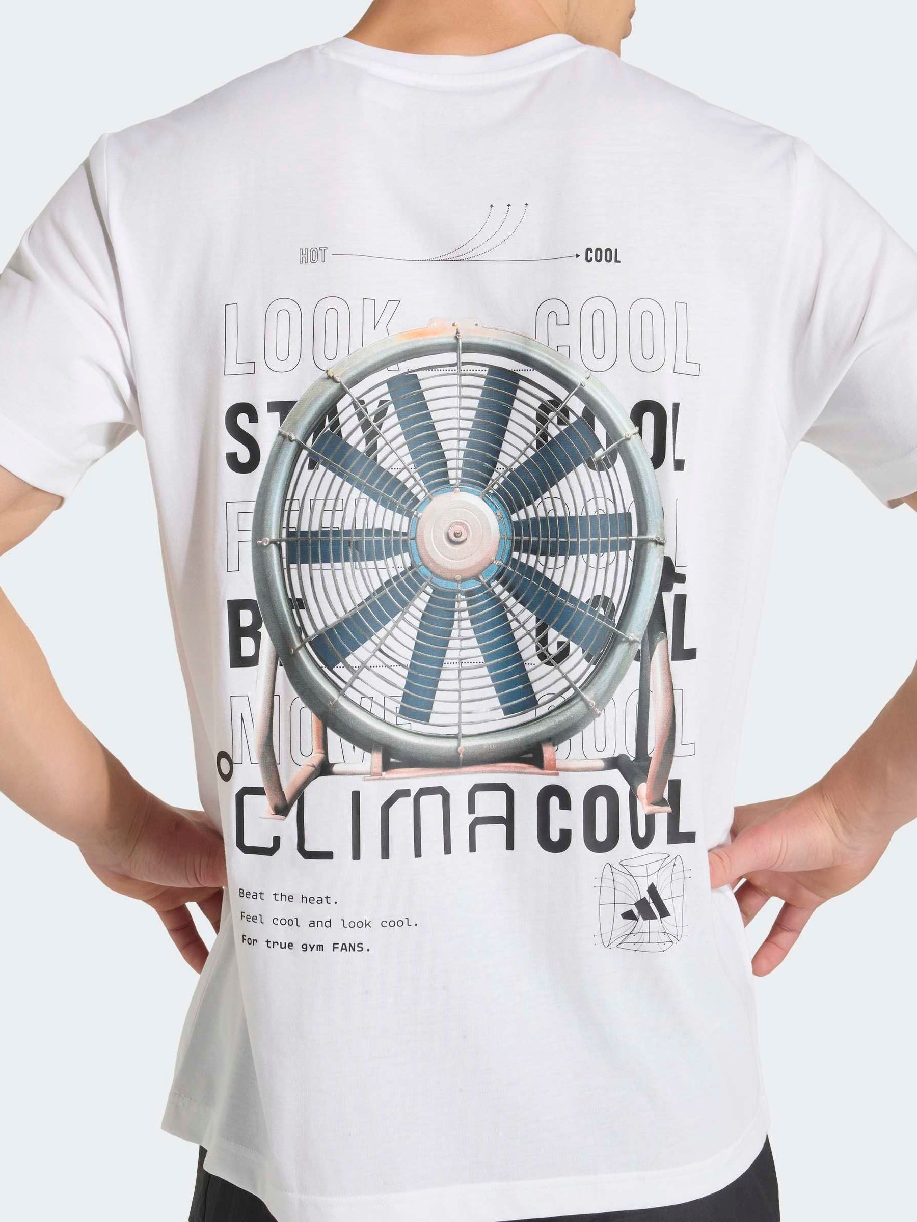 Buy adidas White Climacool Tech Training Graphic T-Shirt from Next