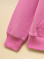 Joules Kids' Alfie Pink Quarter Zip Sweatshirt - Image 6 of 7