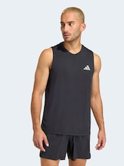 adidas Black Adi365 Running Essentials Tank Vest - Image 1 of 6
