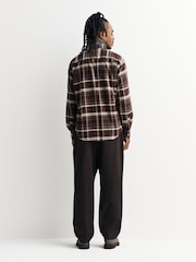 NN.07 Brown Check Deon Long Sleeve Check Shirt - Image 2 of 5