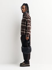NN.07 Brown Check Deon Long Sleeve Check Shirt - Image 3 of 5