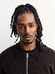 NN.07 Brown Jonas Zip Front Jumper - Image 4 of 5