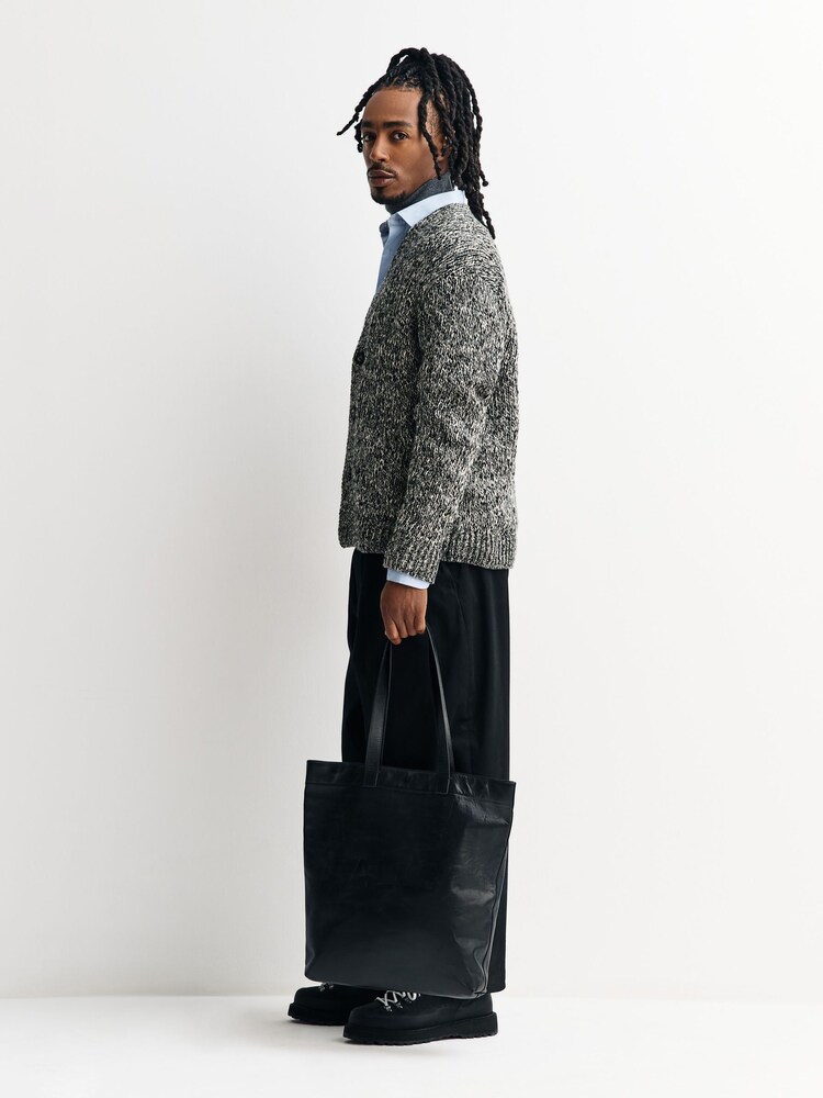 NN.07 Grey Mika Button Front Cardigan - Image 2 of 5 NN.07 Grey Mika Button Front Cardigan - Image 2 of 5