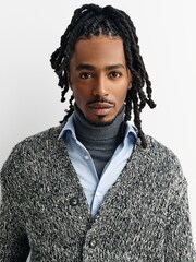 NN.07 Grey Mika Button Front Cardigan - Image 4 of 5