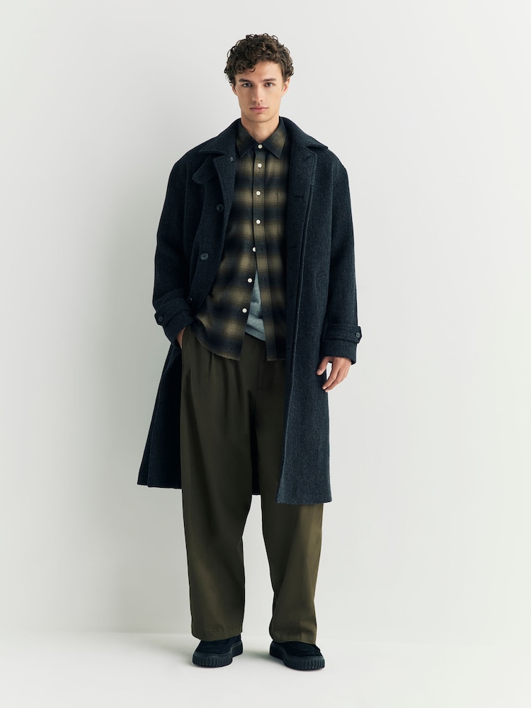 NN.07 Grey Gibson Heavyweight Italian Wool Coat - Image 2 of 6