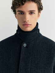 NN.07 Grey Gibson Heavyweight Italian Wool Coat - Image 5 of 6