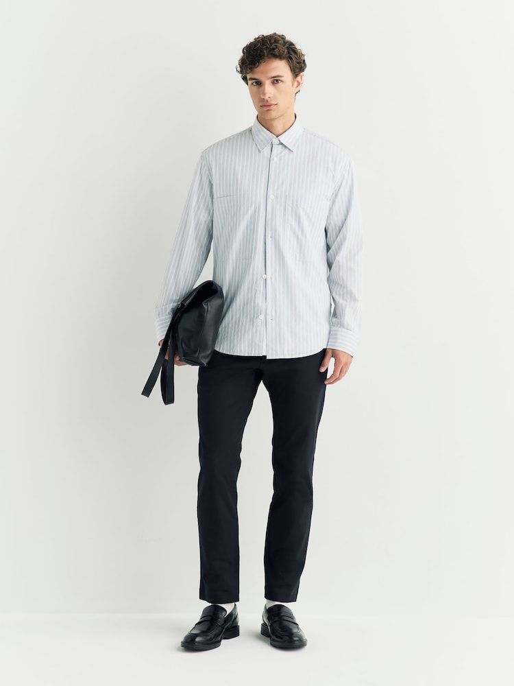 NN.07 Blue Slim Theo Tailored Chinos - Image 1 of 5 NN.07 Blue Slim Theo Tailored Chinos - Image 1 of 5