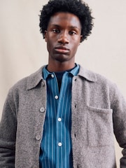 NN.07 Grey Jonas Button Down Textured Cardigan - Image 10 of 12