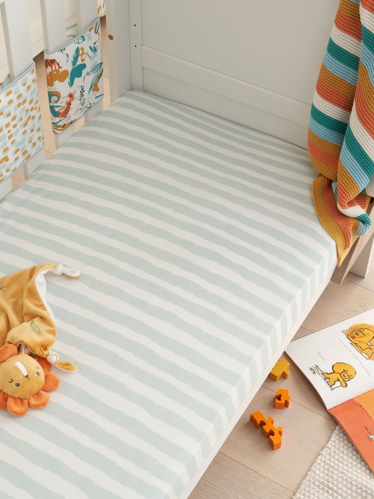 Tutti Bambini 2 Pack Run Wild Cot Bed Fitted Sheets - Image 2 of 4 Tutti Bambini 2 Pack Run Wild Cot Bed Fitted Sheets - Image 2 of 4