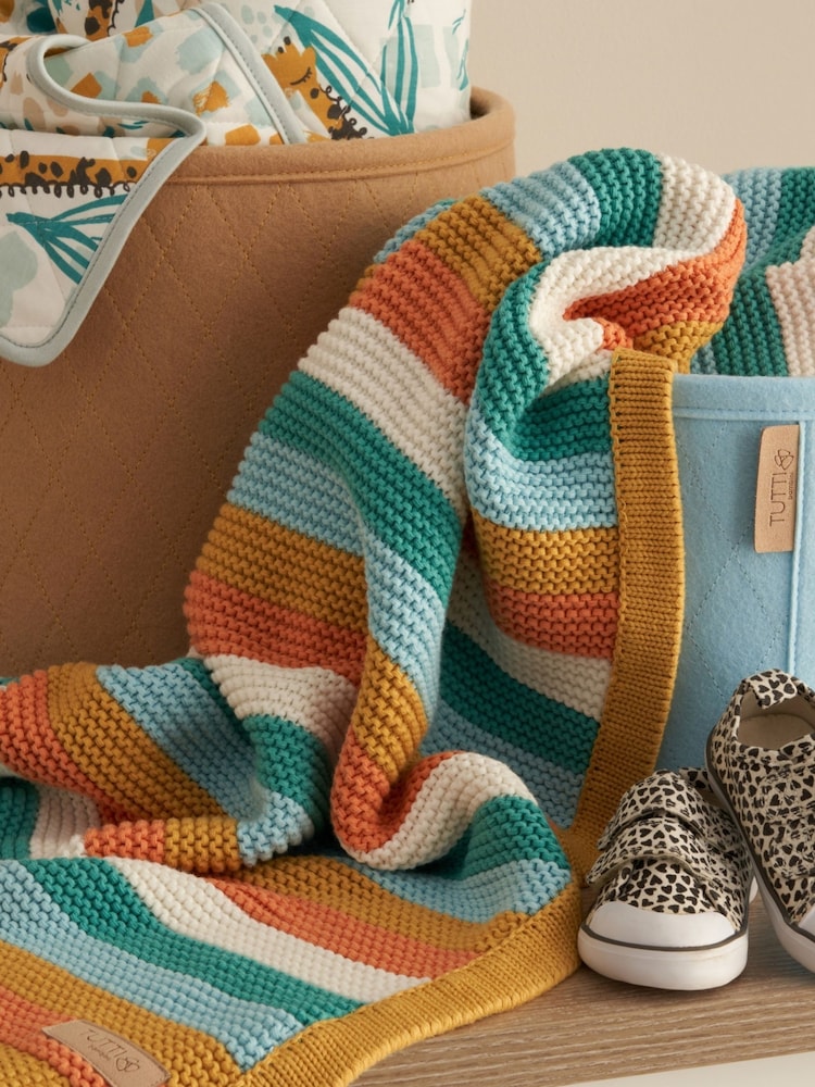 Tutti Bambini Run Wild Baby Chunky Knitted Blanket - Image 2 of 4 Tutti Bambini Run Wild Baby Chunky Knitted Blanket - Image 2 of 4