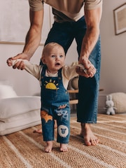 زاهي مزرعة - دنيم - حزمة من دنغري ولباس قطعة واحدة للبيبي (0 شهر-2 سنة) - صورة 1 من 4