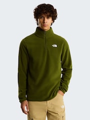 The North Face Green Glacier Quarter Zip Fleece - Image 1 of 3