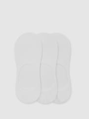 Reiss White Axis 3 Pack Invisible Trainer Socks Cotton-Blend - Image 1 of 2