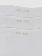 Reiss White Axis 3 Pack Invisible Trainer Socks Cotton-Blend - Image 2 of 2