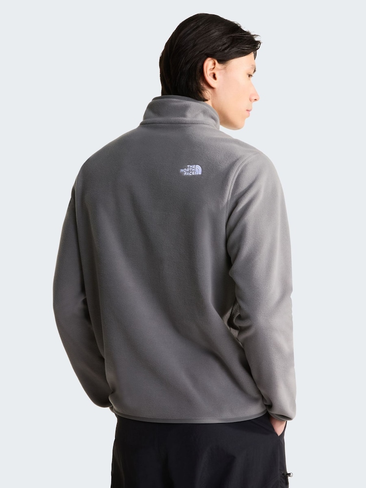 The North Face Pale Grey Glacier 1/4 Zip Fleece - Image 2 of 5