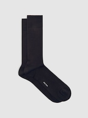 Reiss Chocolate Brown Fela Socks - Image 1 of 3