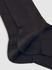 Reiss Chocolate Brown Fela Socks - Image 2 of 3