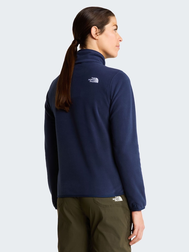 The North Face Blue Marl Full Zip Glacier Fleece - Image 2 of 5