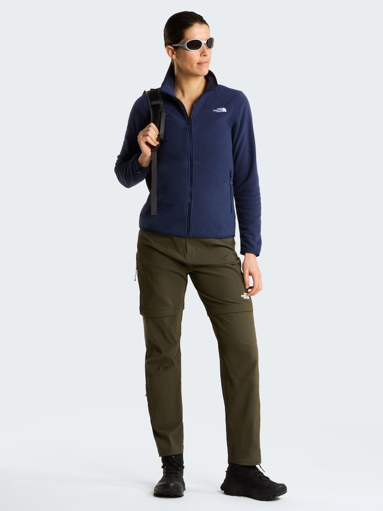 The North Face Blue Marl Full Zip Glacier Fleece - Image 5 of 5