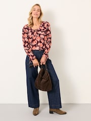 FatFace Rene Burgundy Red Blouse - Image 3 of 6