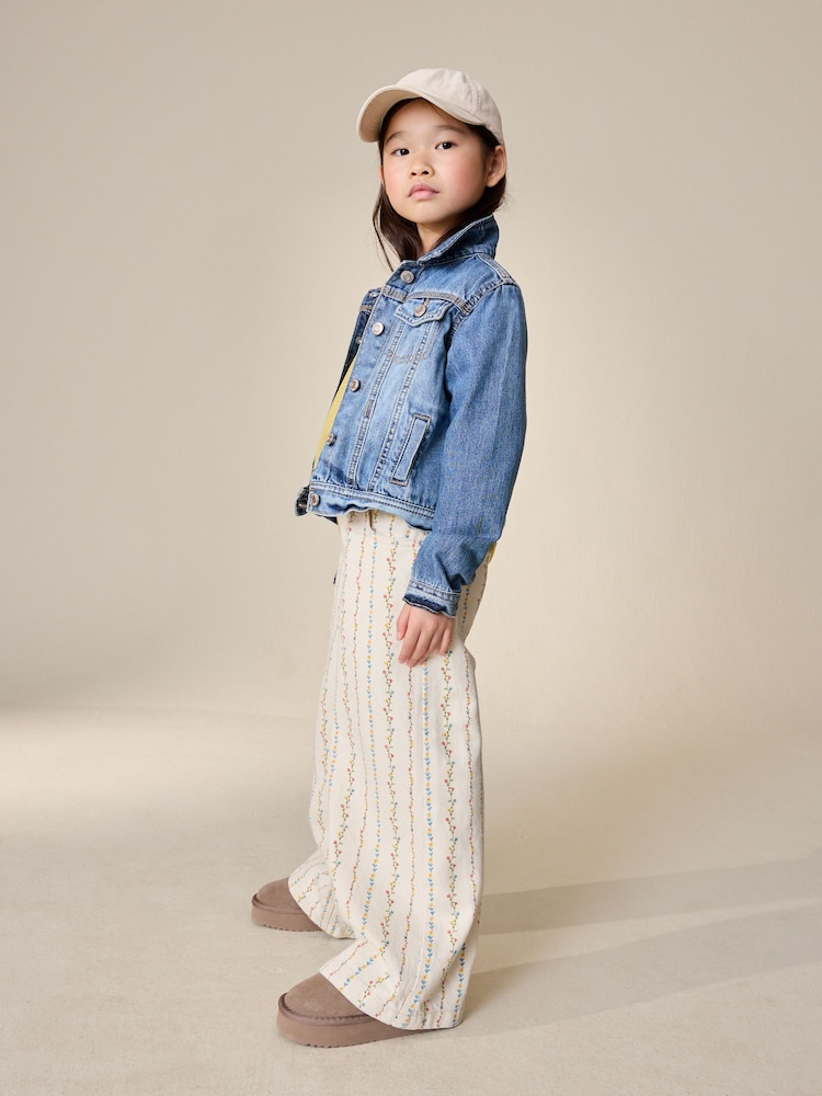 Ecru Floral Printed Jeans (3-16yrs) - Image 2 of 9