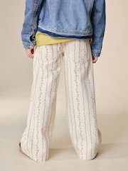Ecru Floral Printed Jeans (3-16yrs) - Image 3 of 9
