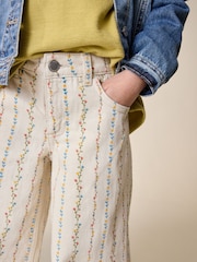 Ecru Floral Printed Jeans (3-16yrs) - Image 5 of 9