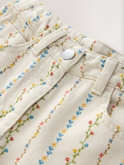 Ecru Floral Printed Jeans (3-16yrs) - Image 8 of 9