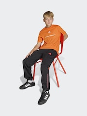 adidas Black/Purple Slogan Fleece Joggers - Image 3 of 6