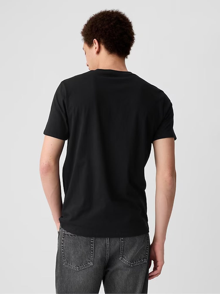 Gap Black Everyday Soft Crew Neck T-Shirt - Image 2 of 10
