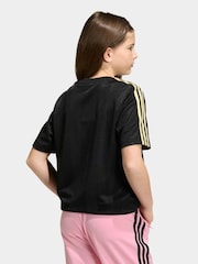 adidas Originals Black Liberty London Loose Jersey T-Shirt - Image 3 of 6