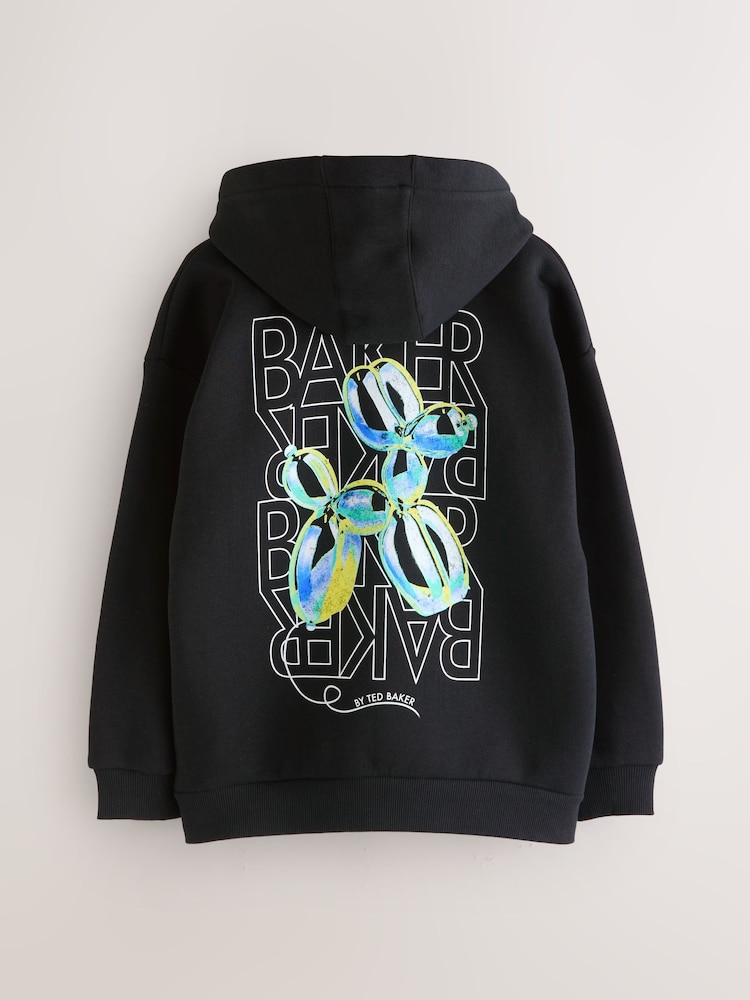 Baker by Ted Baker Oversized Balloon Dog Black Hoodie - Image 2 of 6
