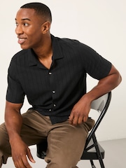 FatFace Bugle Black Self Stripe Short Sleeve Self Stripe Shirt - Image 4 of 6