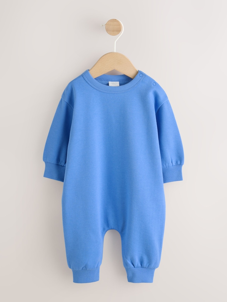 Cobalt Blue Baby Sweat Romper (0mths-3yrs) - Image 1 of 8 Cobalt Blue Baby Sweat Romper (0mths-3yrs) - Image 1 of 8