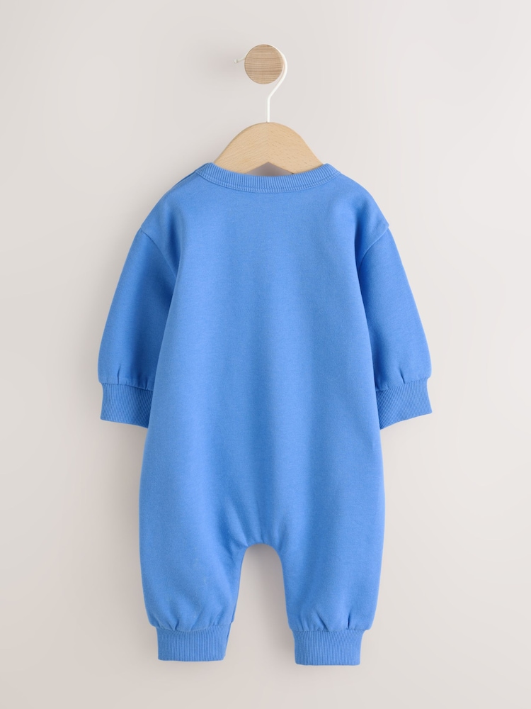 Cobalt Blue Baby Sweat Romper (0mths-3yrs) - Image 2 of 8 Cobalt Blue Baby Sweat Romper (0mths-3yrs) - Image 2 of 8