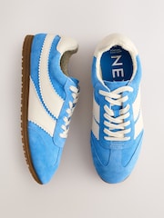 Blue Forever Comfort® Suede Slimline Panelled Lace Up Trainers - Image 5 of 9