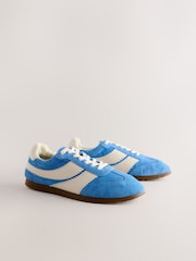 Blue Forever Comfort® Suede Slimline Panelled Lace Up Trainers - Image 6 of 9