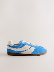 Blue Forever Comfort® Suede Slimline Panelled Lace Up Trainers - Image 7 of 9