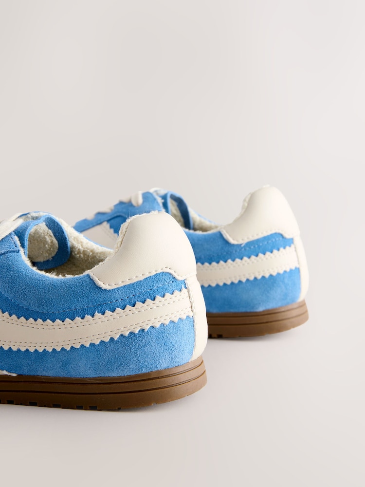 Blue Forever Comfort® Suede Slimline Panelled Lace Up Trainers - Image 9 of 9