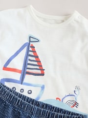 Blue Nautical Scene Top and Shorts Baby Set (0mths-2yrs) - Image 10 of 11