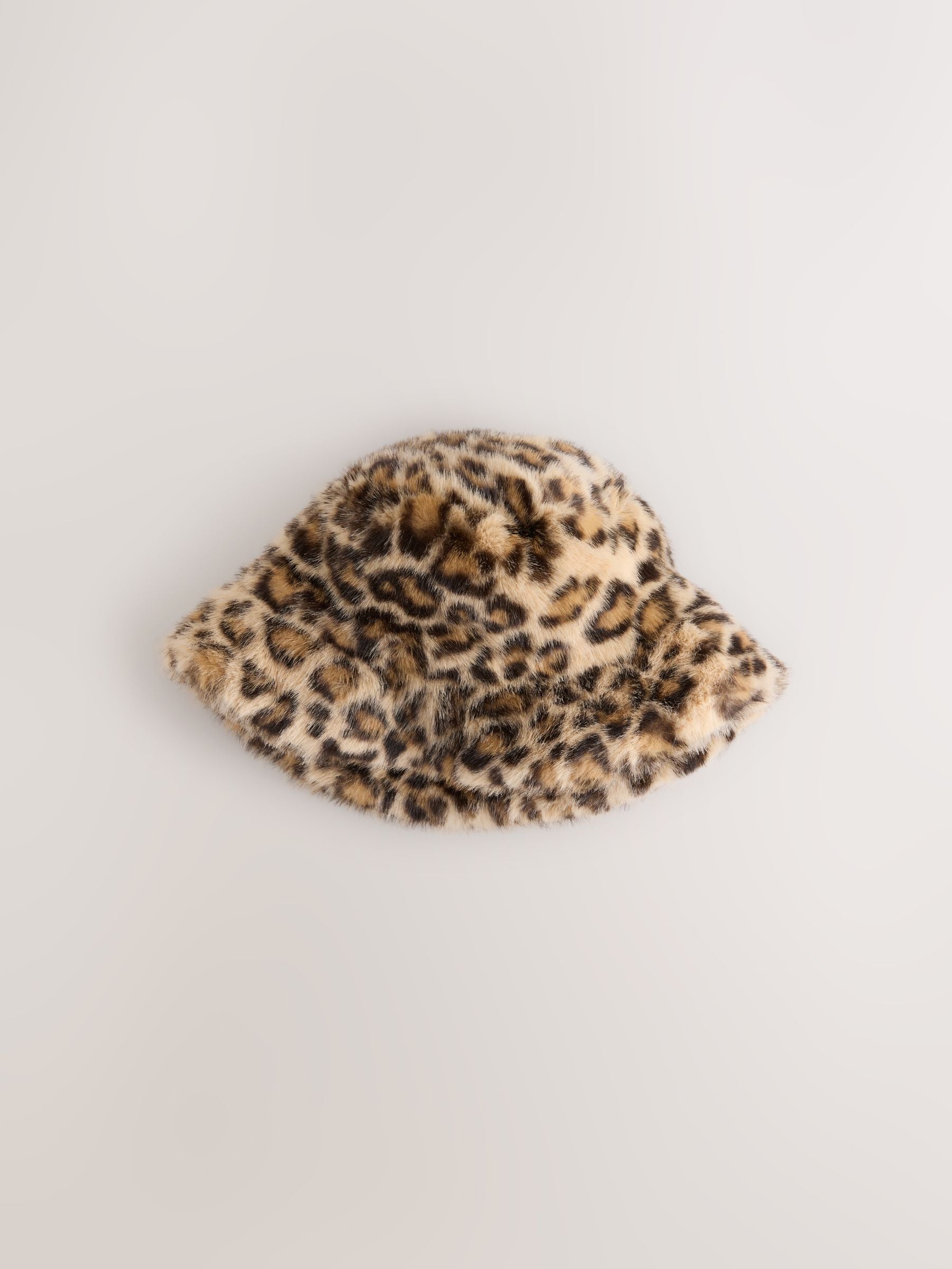 Buy Leopard Print Faux Fur Bucket Hat from Next Bosnia and Herzegovina