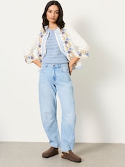 FatFace Light Blue Horseshoe Leg Jeans - Image 5 of 7