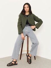 FatFace Welling Grey Wide Leg Jeans - Image 4 of 7